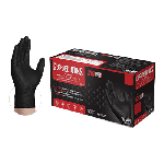 100-Gloveworks RDT Black Nitrile PF Ind Gloves